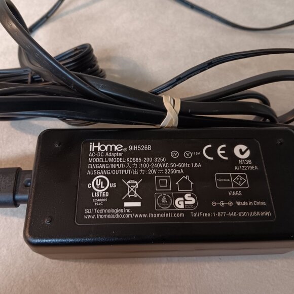 iHome AC-DC Adapter 9IH526B - Picture 1 of 4